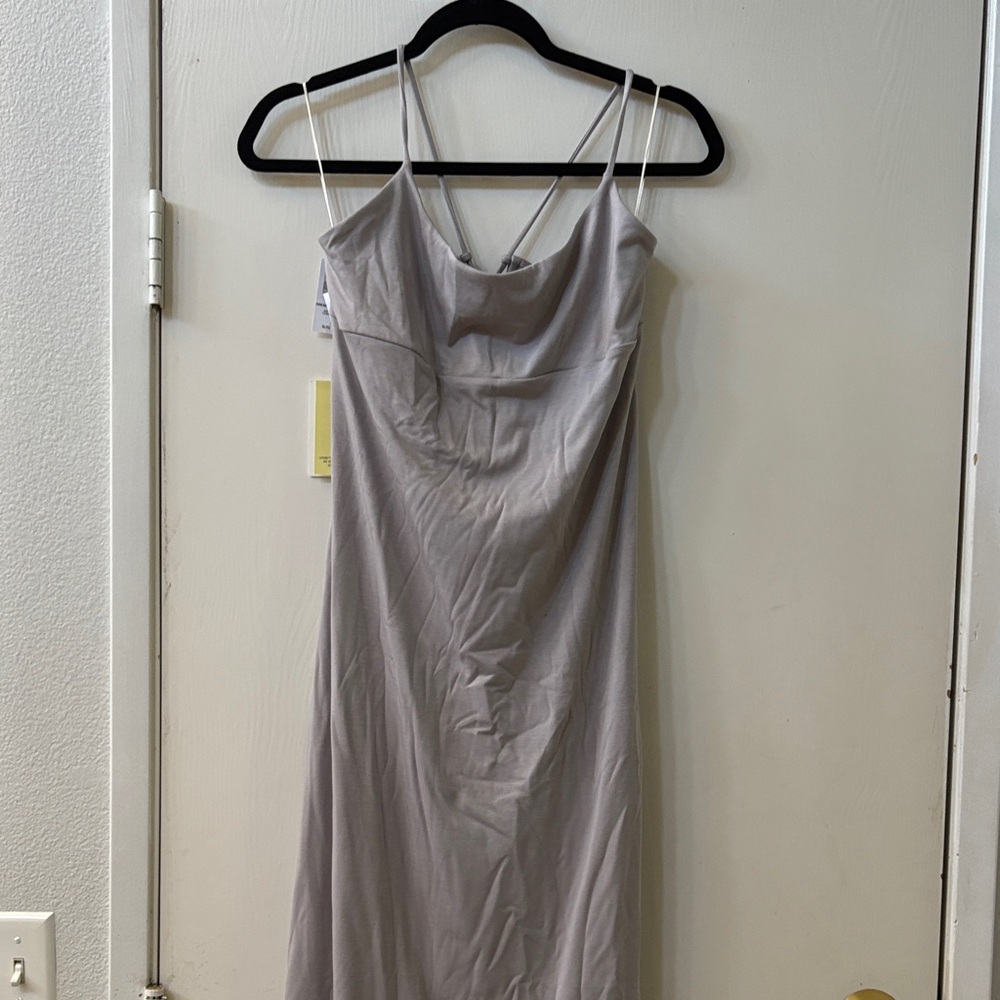 Aritzia Wilfred Strapless Gray Dress